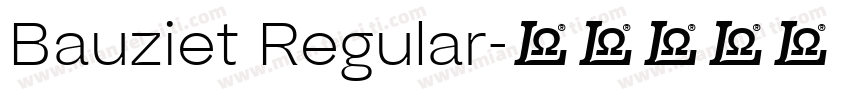 Bauziet Regular字体转换